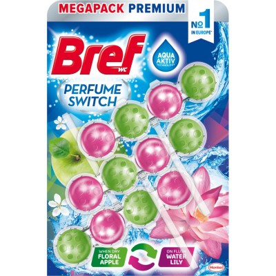 Bref Switch 3x50g Apple/ Lily kuličky | Čistící, dezinf.prostř., dezodoranty - Přípravky na WC - Závěsy na WC a pissoárové kostky Bref Switch 3x50g Apple/ Lily kuličky | Čistící, dezinf.prostř., dezodoranty - Přípravky na WC - Závěsy na WC a pissoárové kostky